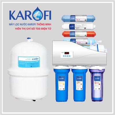 Máy lọc nước  thông minh Karofi IRO 1.1 - 8 cấp, có báo thay lõi lọc, không vỏ tủ