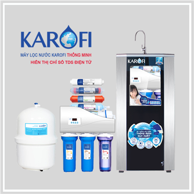 Máy lọc nước thông minh Karofi IRO 1.1 - 8 cấp, có báo thay lõi, tủ IQ